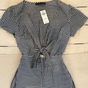 Abercrombie & Fitch gingham short romper-NWT